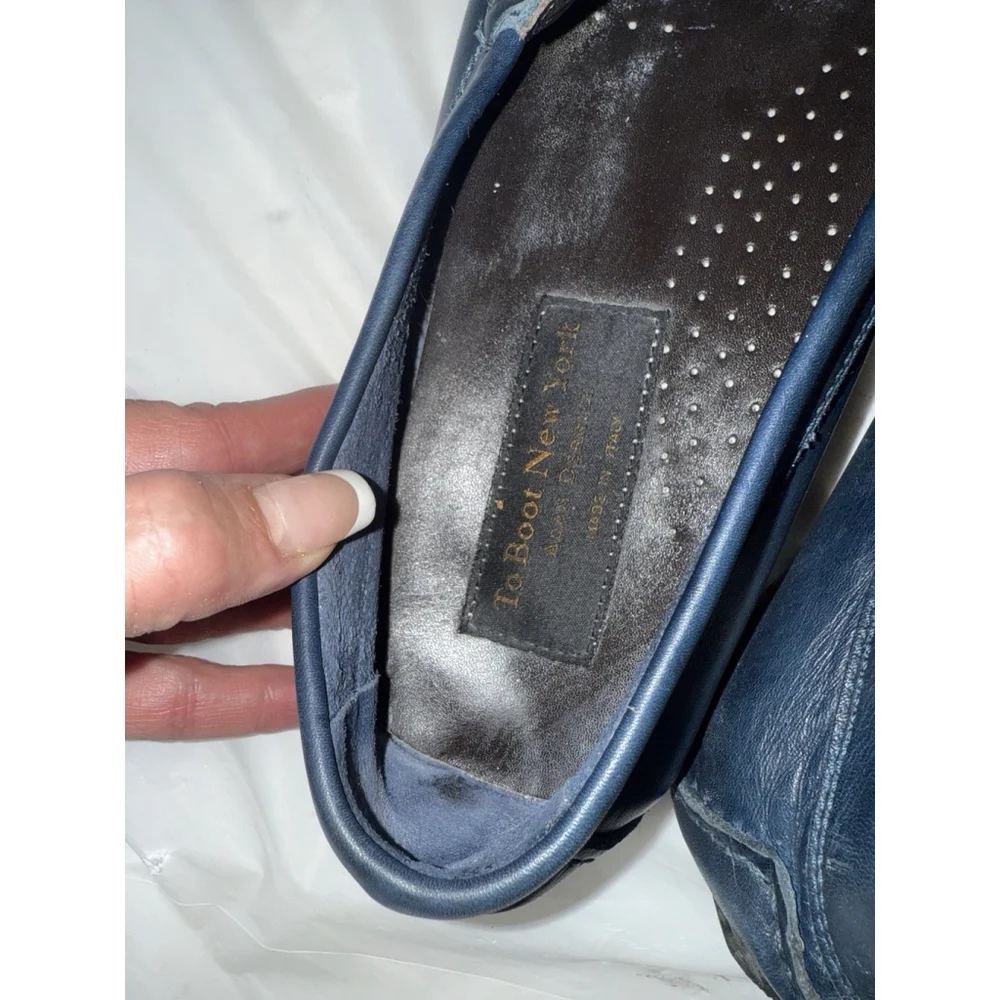 To Boot New York Palo Alto Driving Shoes leather Navy Loafers Men’s 10.5
